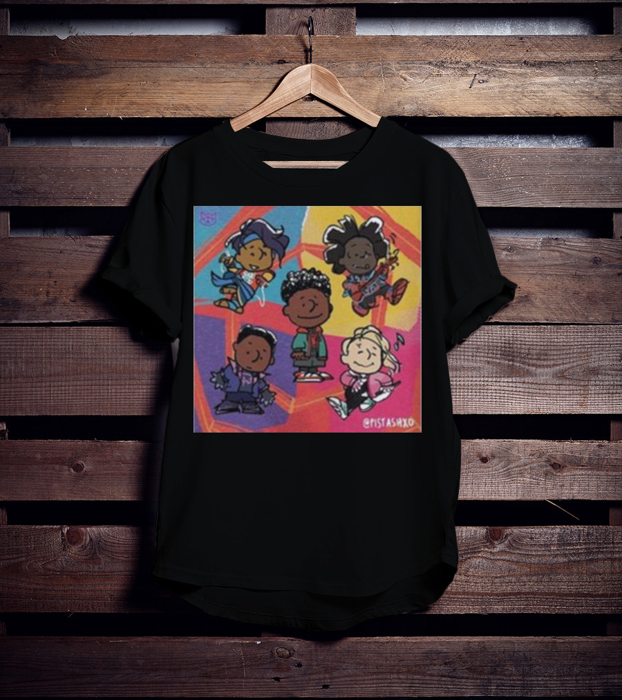 Peanuts Fanart Characters By Pistashxo With Vibrant Background T-Shirt