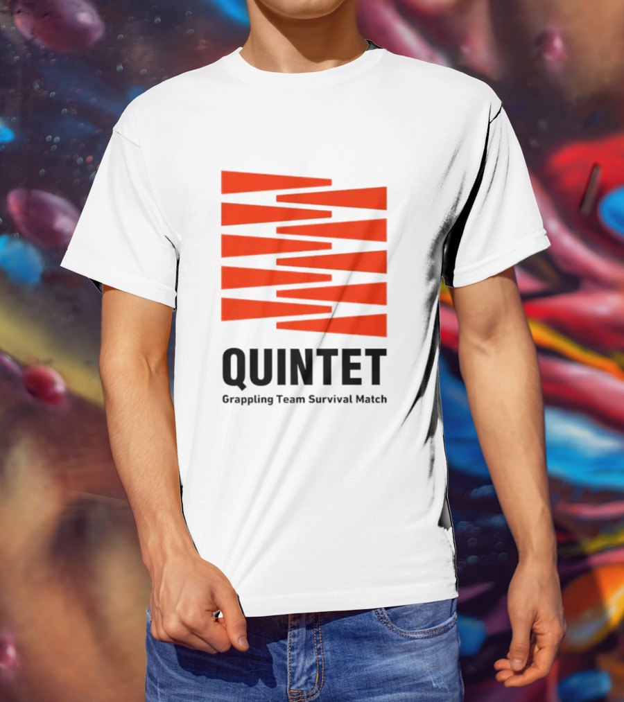Quintet Grappling Team Survival Match Red Stripe T-Shirt