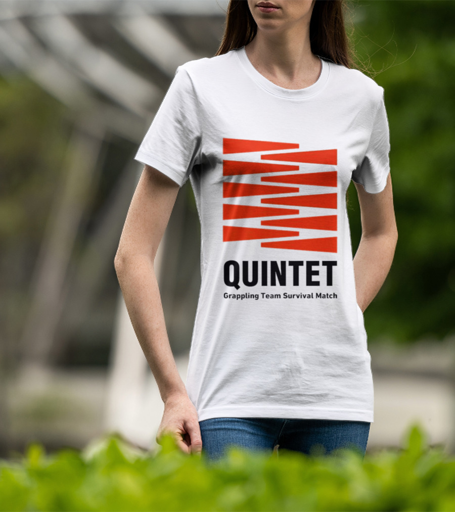 Quintet Grappling Team Survival Match Red Stripe T-Shirt