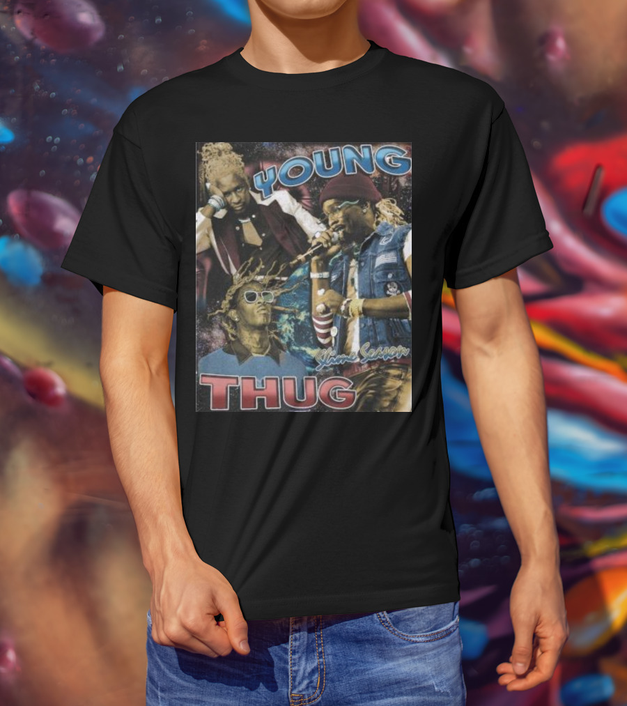 Young Thug Sline Season Multicolor Collage T-Shirt