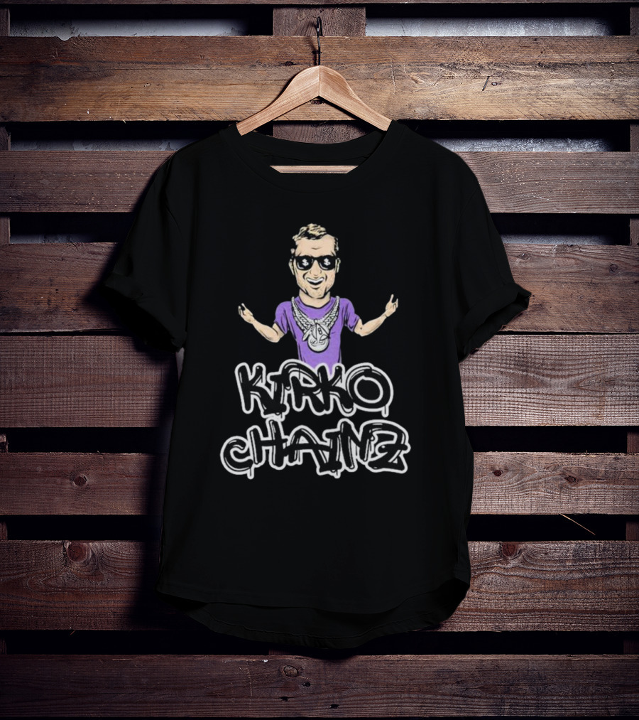 Kirko Chainz Cartoon With Purple Shirt And Sunglasses T-Shirt