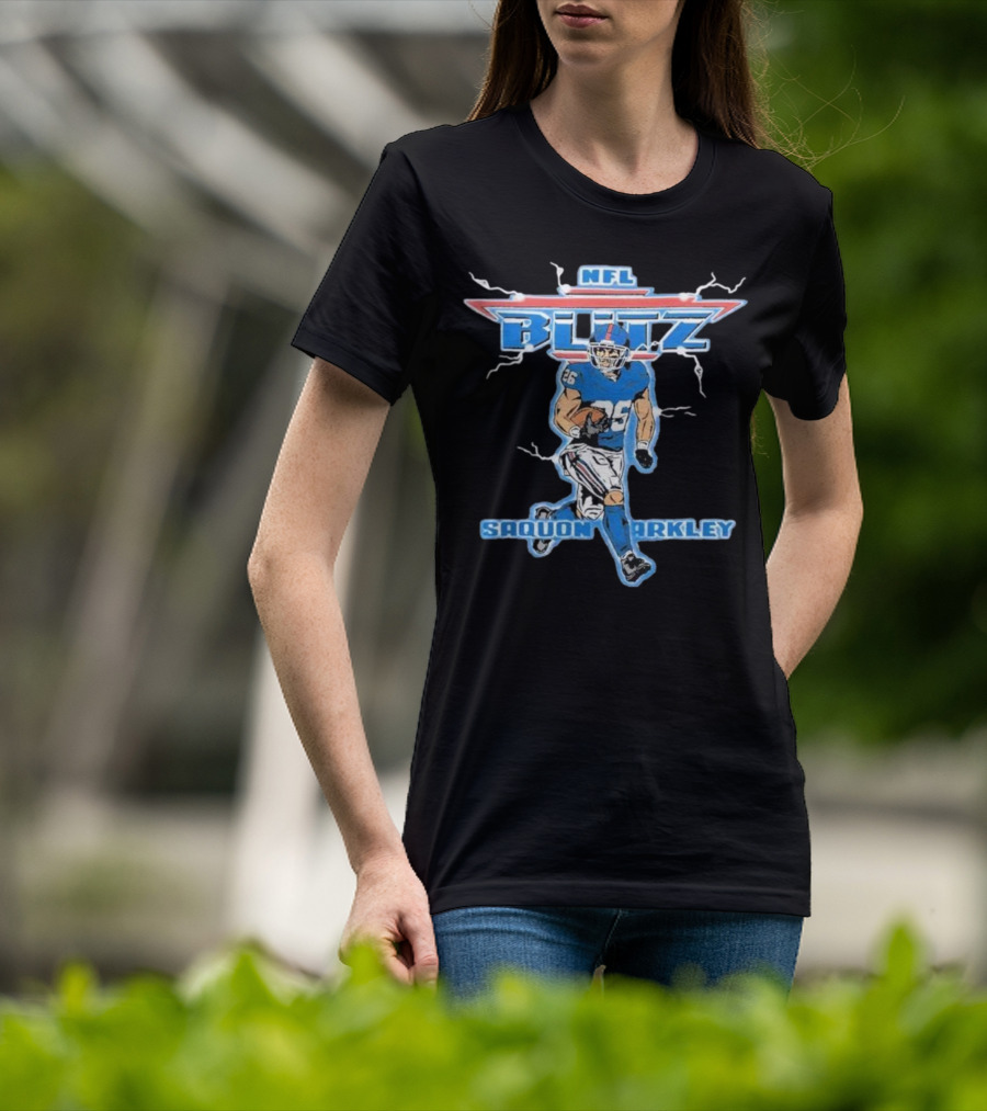 NFL Blitz Saquon Barkley Giants T-Shirt