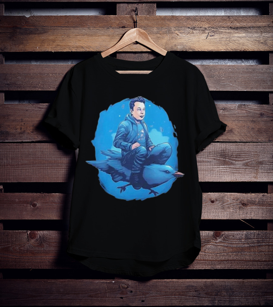 Twittering Along Flying Adventure With Bird Eccentric Tech T-Shirt