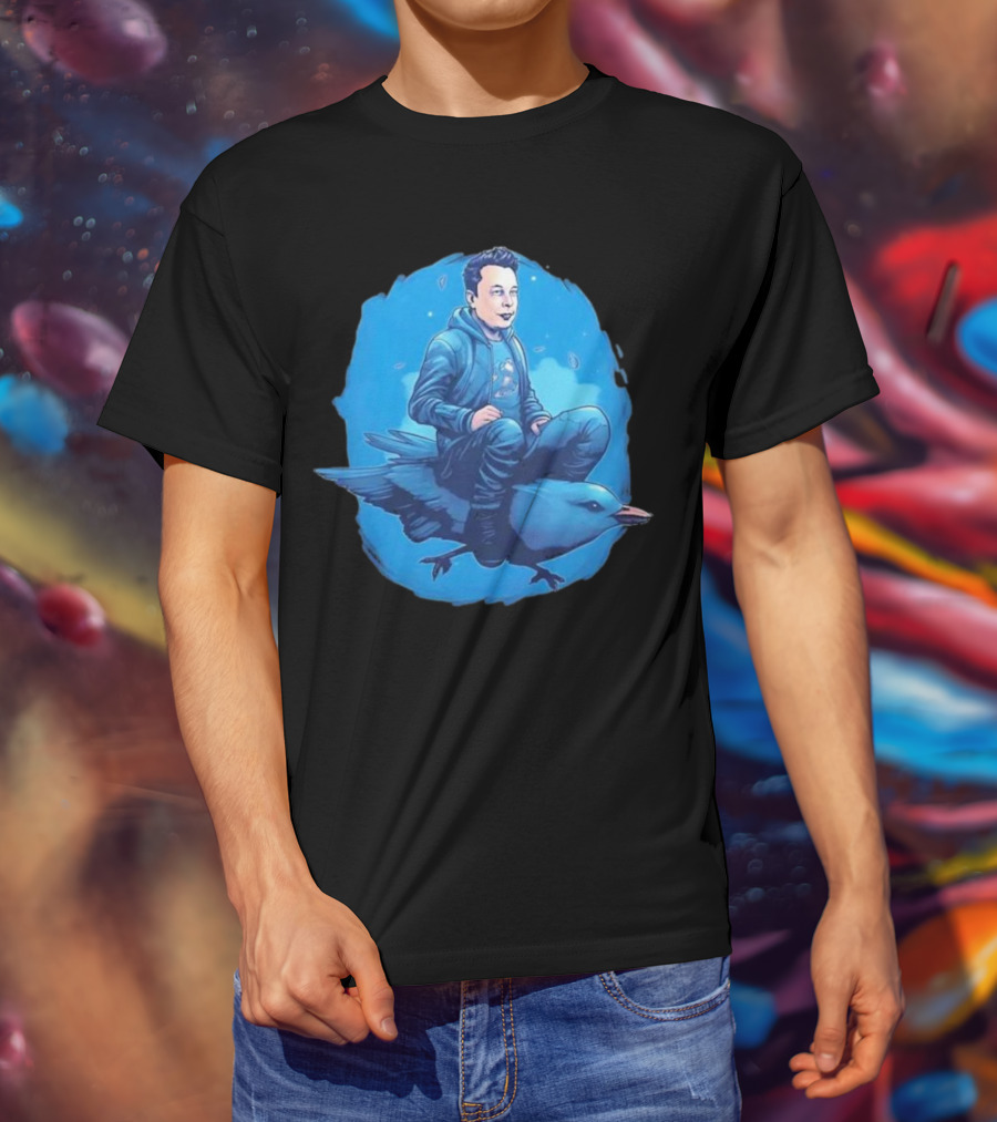 Twittering Along Flying Adventure With Bird Eccentric Tech T-Shirt