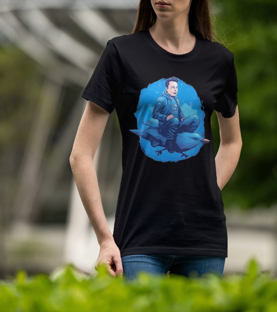Twittering Along Flying Adventure With Bird Eccentric Tech T-Shirt