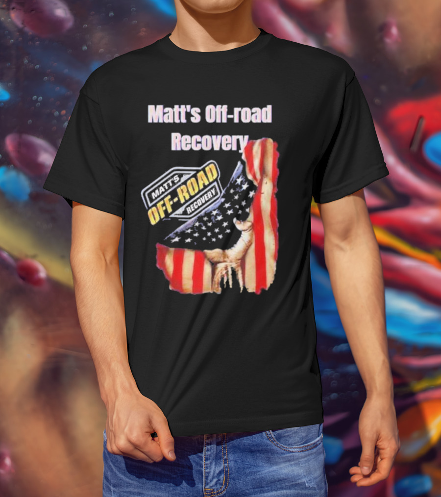 Matt's Off-Road Recovery American Flag Deer T-Shirt