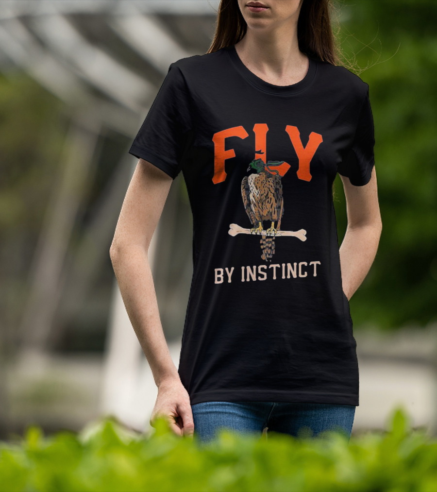 Fly By Instinct Falcon On Bone Perch T-Shirt