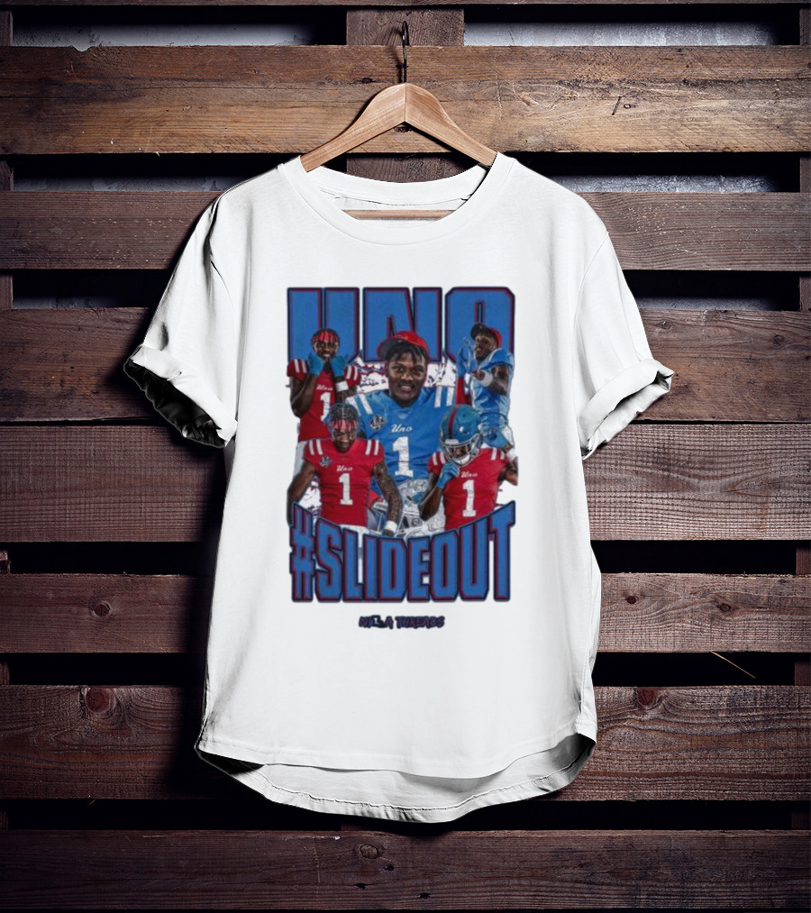 UNO Williams #Slideout Football Tribute In Red And Blue T-Shirt