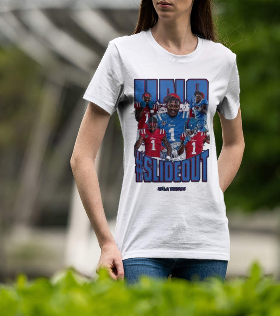 UNO Williams #Slideout Football Tribute In Red And Blue T-Shirt