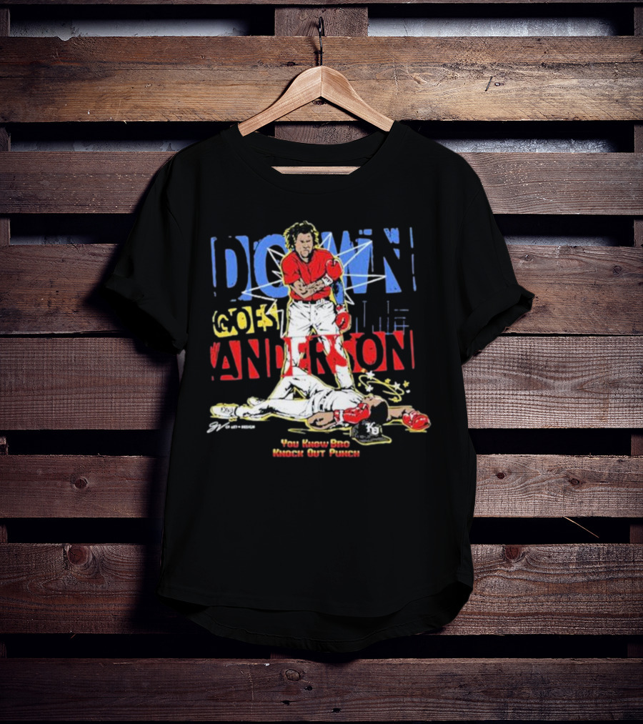 GV Art And Design Down Goes Anderson You Know Bro Knock Out Punch T-Shirt
