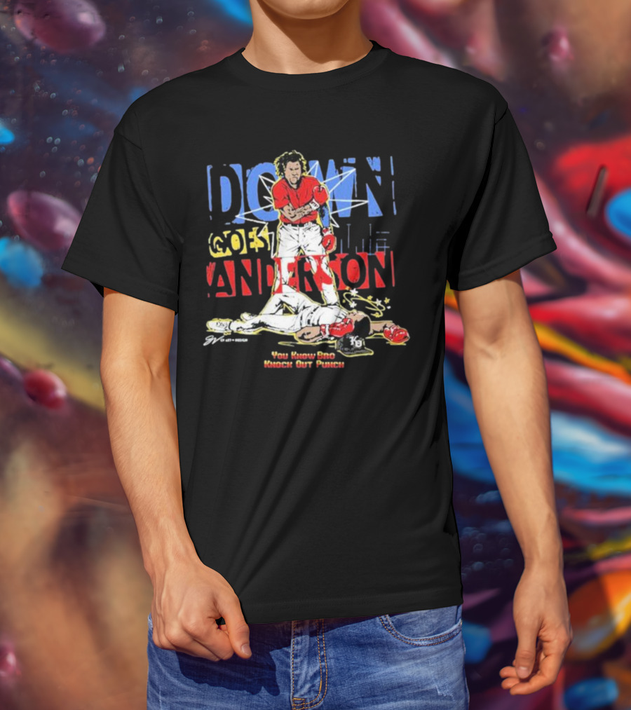 GV Art And Design Down Goes Anderson You Know Bro Knock Out Punch T-Shirt