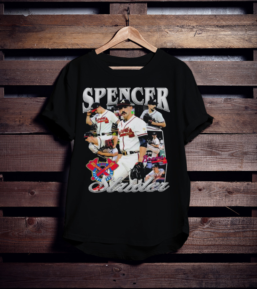 Spencer Strider Braves Pitcher Collage T-Shirt