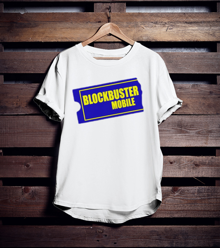 BLOCKBUSTER MOBILE Blue Ticket Nostalgia T-Shirt