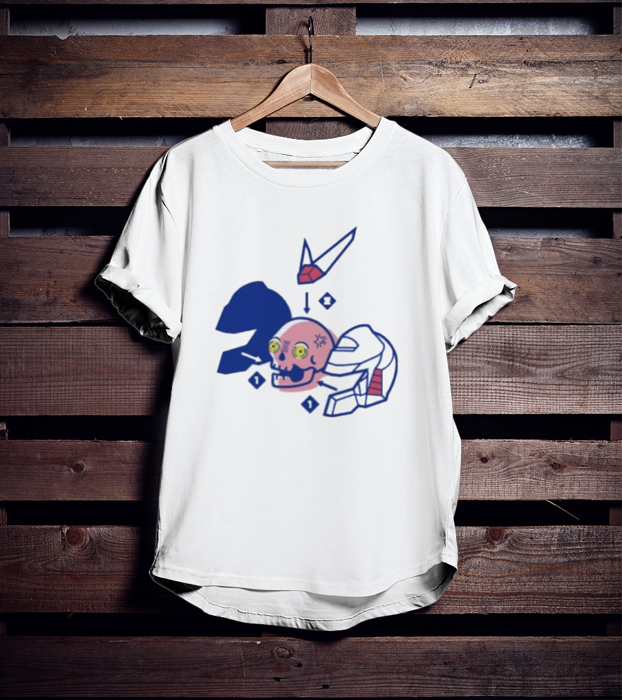 Pewdiepie Merch Represent Mecha Skull Helmet Anatomy T-Shirt