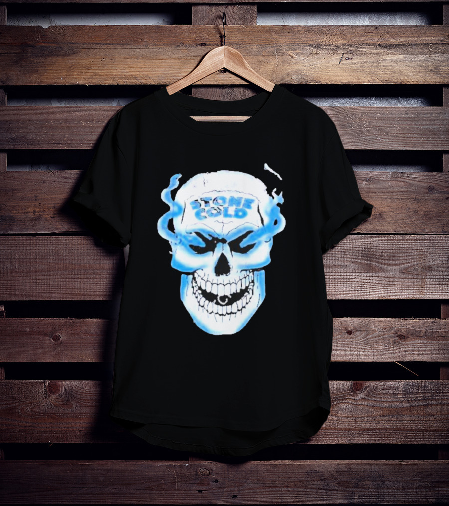 De Paul Wearing Stone Cold Steve Austin Smoking Skull T-Shirt