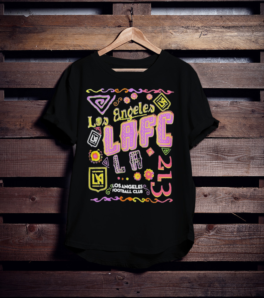 Los Angeles FC Papel Picado 213 LAFC Los Angeles Football Club T-Shirt