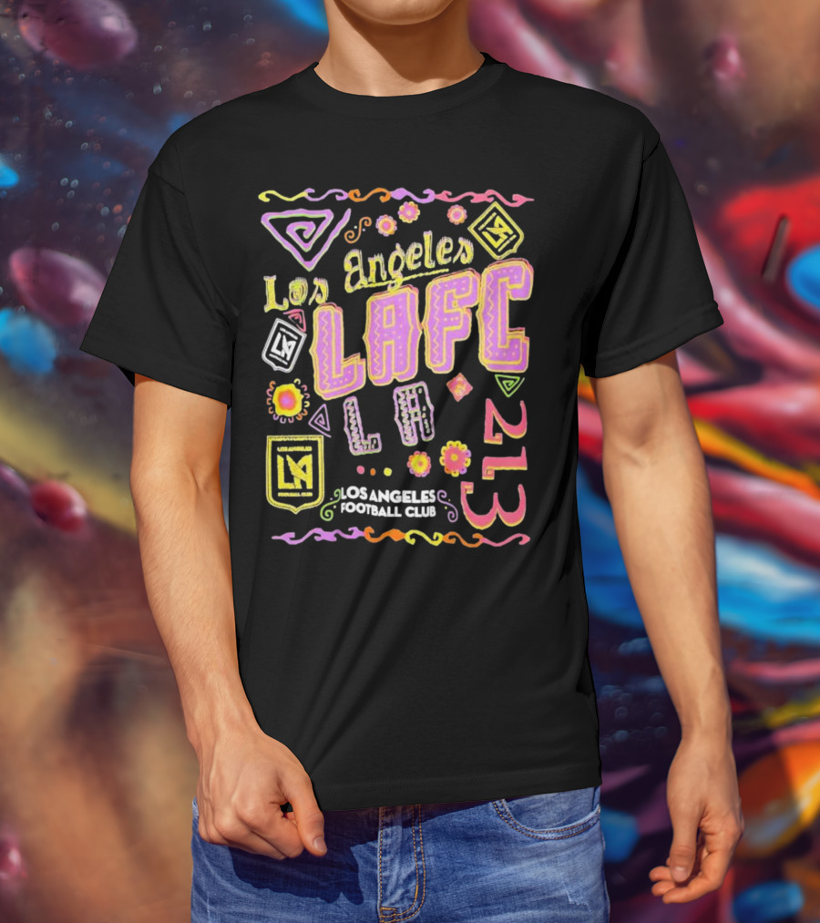 Los Angeles FC Papel Picado 213 LAFC Los Angeles Football Club T-Shirt