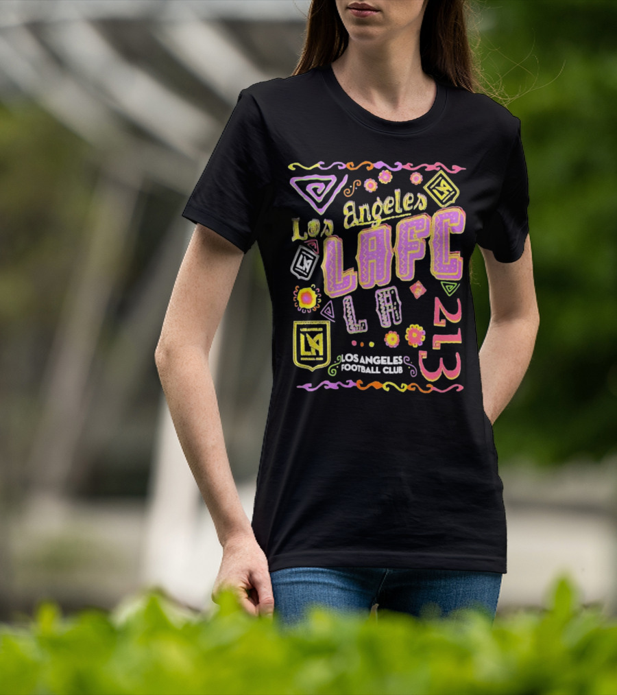 Los Angeles FC Papel Picado 213 LAFC Los Angeles Football Club T-Shirt