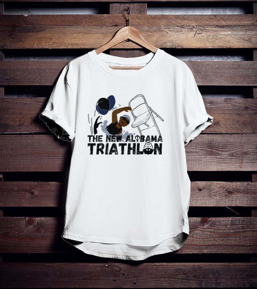 The New Alabama Triathlon Riverboat Swimmer Hat Chair Meme T-Shirt