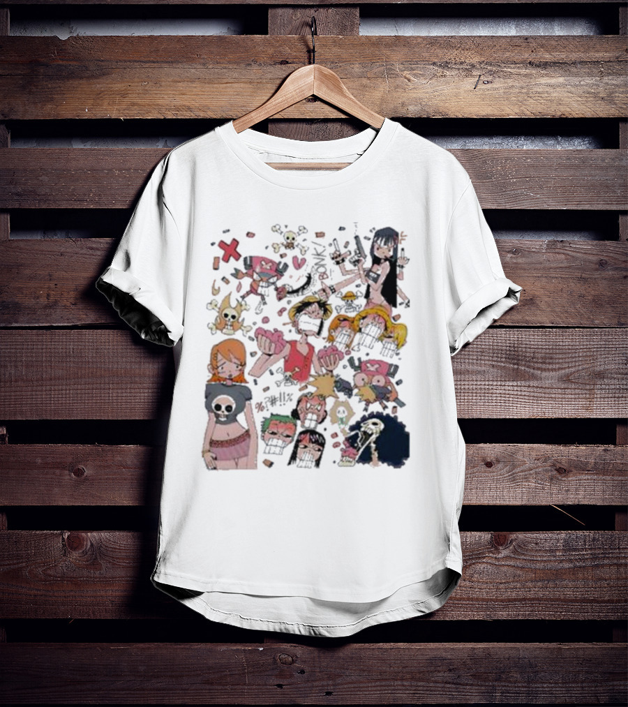 Worldofdarko One Piece Character Collage Animation T-Shirt