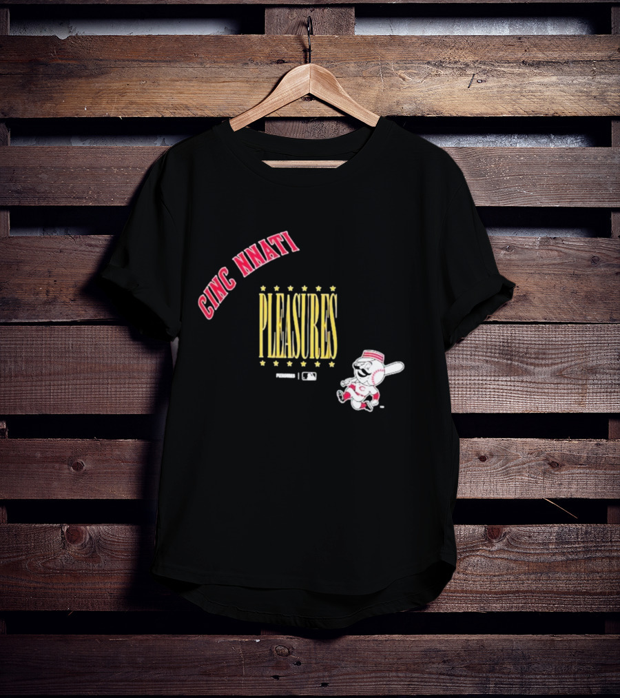 Cincinnati Pleasures MLB Collaboration With Mascot T-Shirt