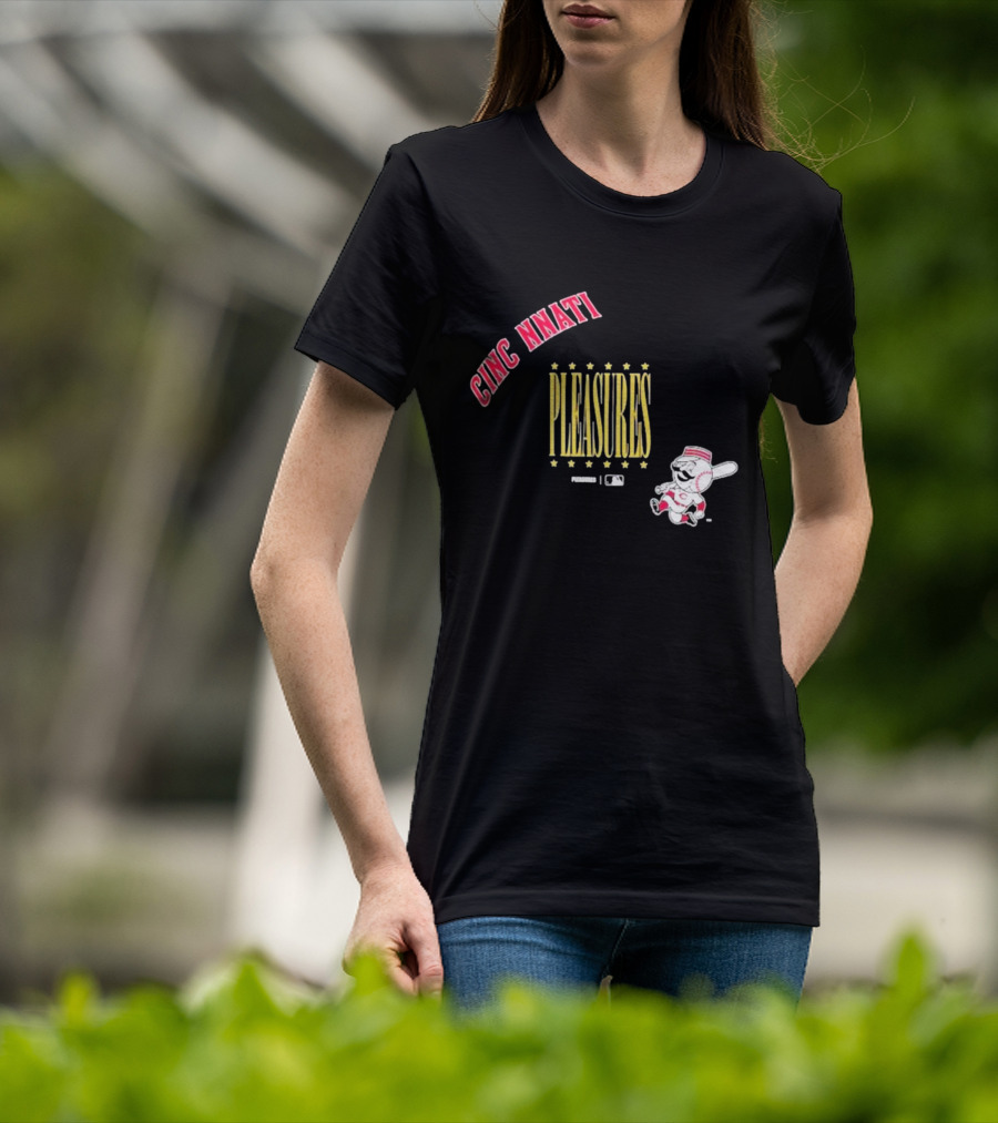 Cincinnati Pleasures MLB Collaboration With Mascot T-Shirt
