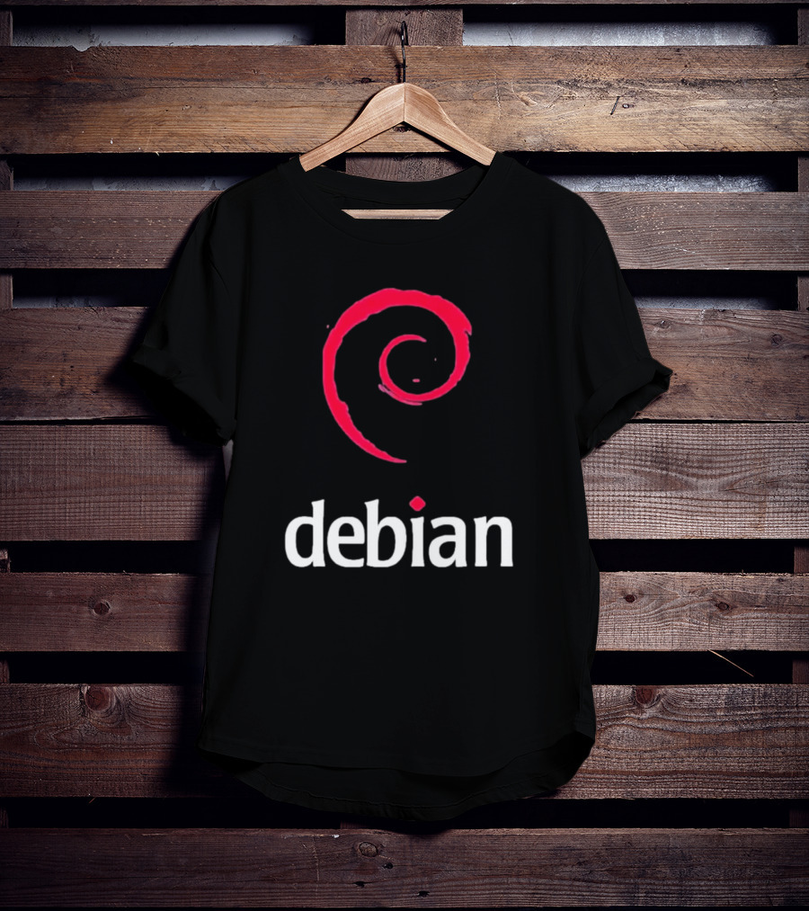 Jeff Geerling Debian GNU Linux Logo Spiral T-Shirt