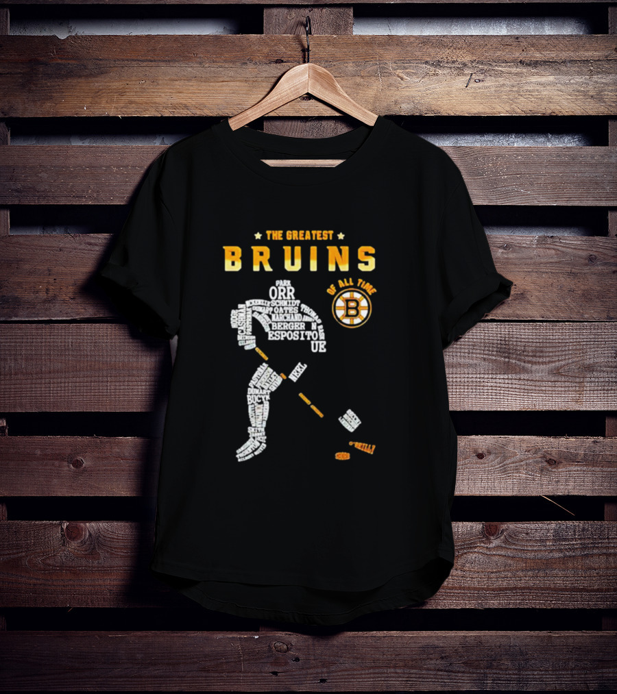 The Greatest Bruins Of All Time Featuring Iconic Names Like Orr And Esposito T-Shirt