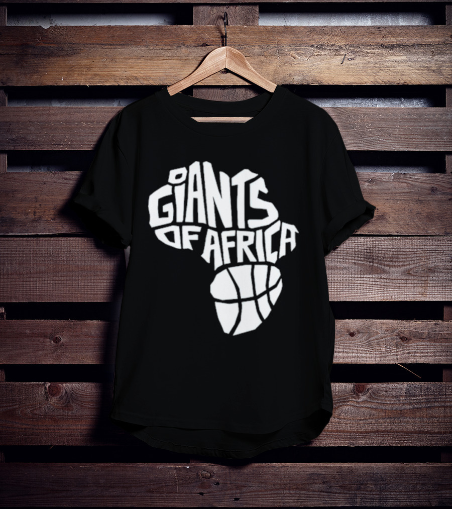Giants Of Africa Basketball Map T-Shirt