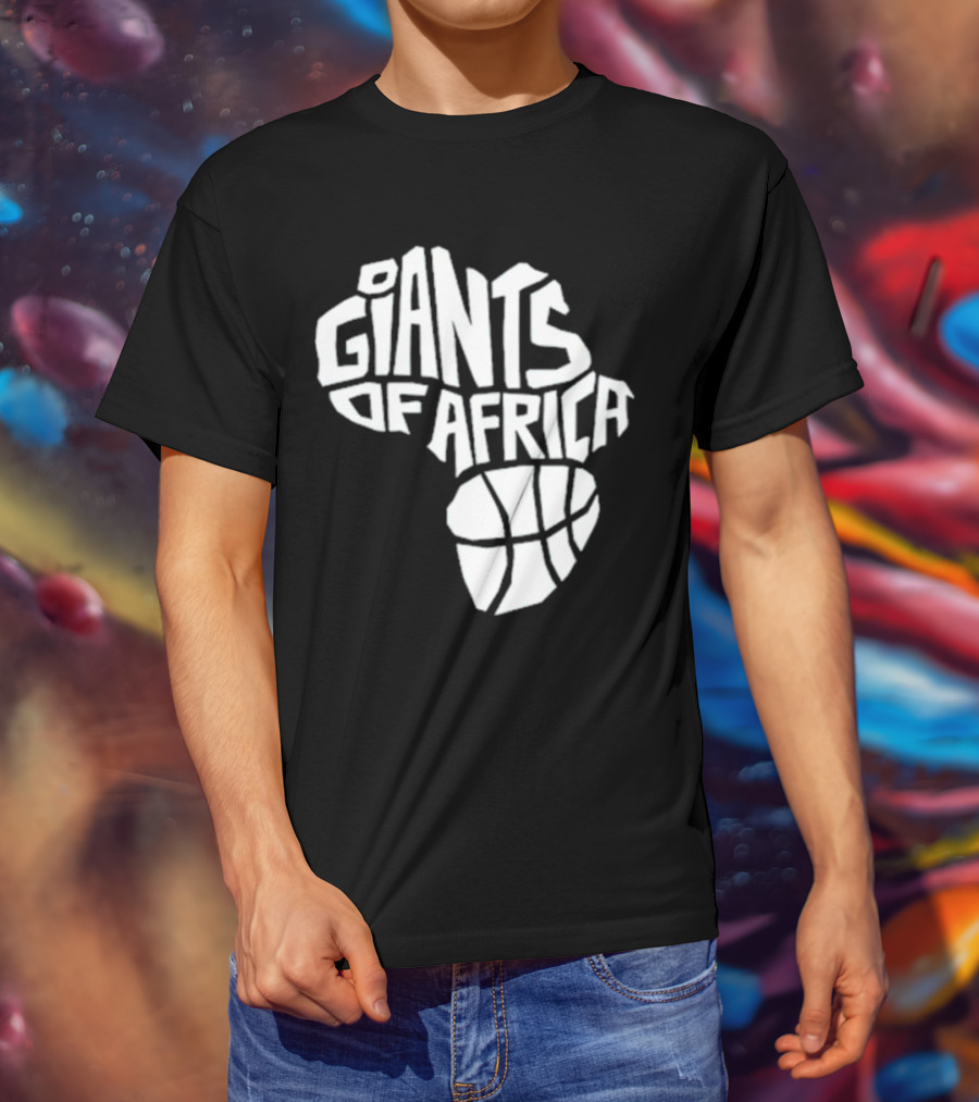 Giants Of Africa Basketball Map T-Shirt