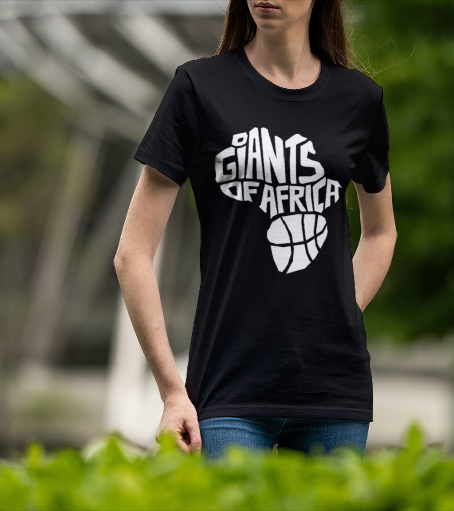 Giants Of Africa Basketball Map T-Shirt