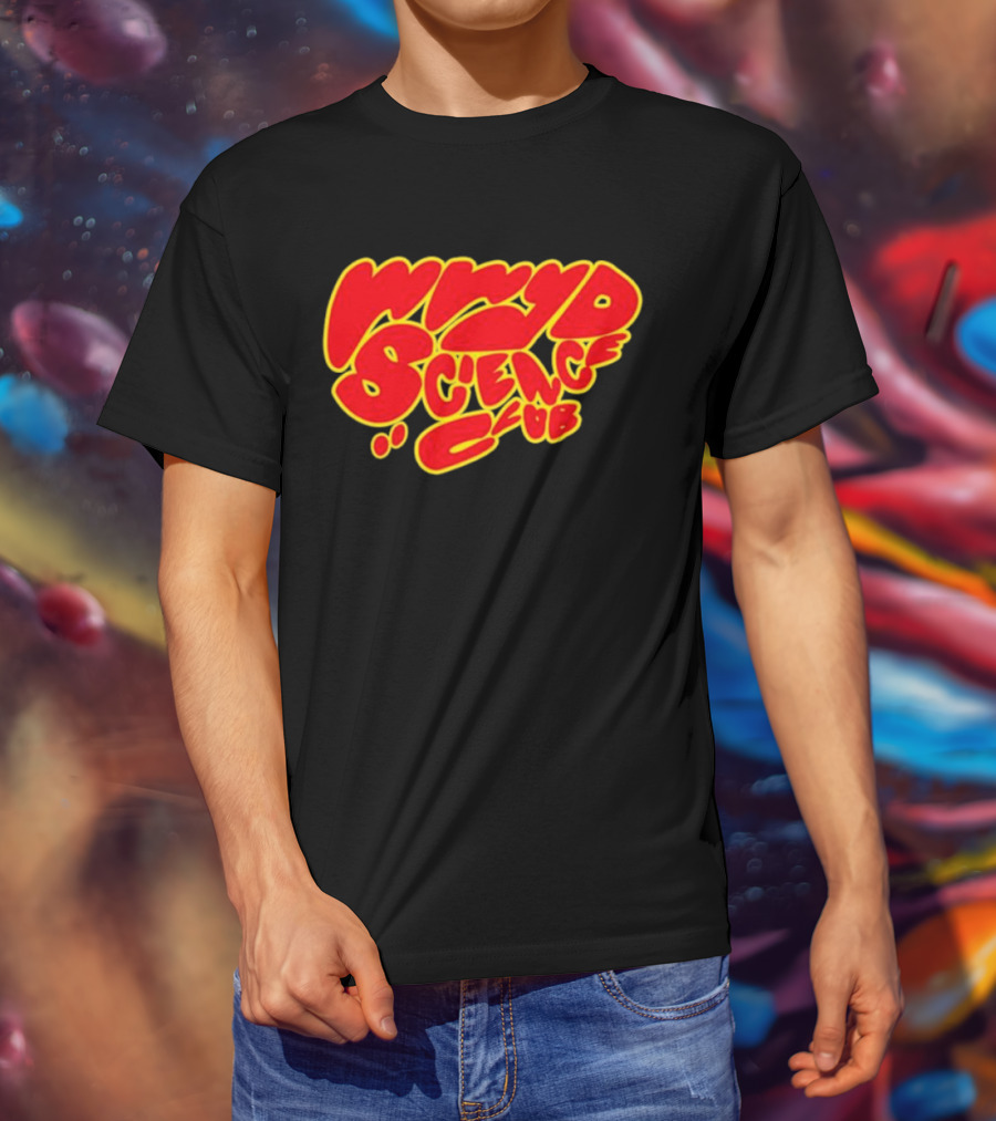 Chigozie Obi WWYD Science Club Bold Red And Yellow Typography T-Shirt