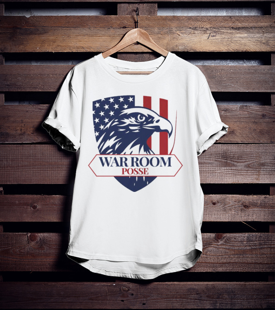 War Room Posse Eagle Shield U.S. Flag Stripes Badge T-Shirt