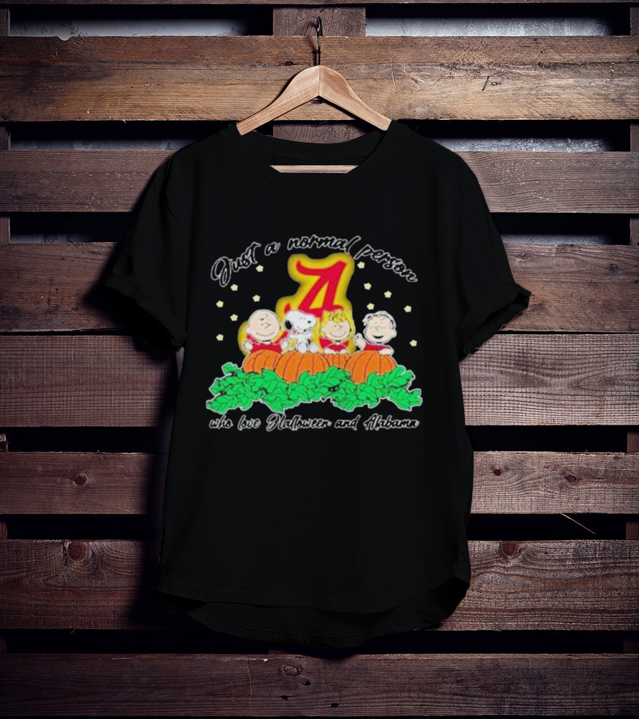 Just A Normal Person Who Loves Halloween And Alabama T-Shirt