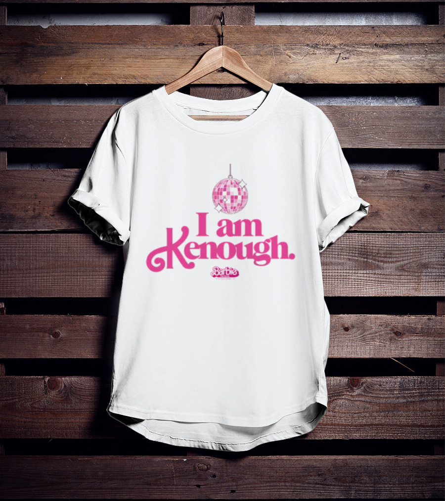 Barbie The Movie I Am Kenough Pink Disco Ball T-Shirt