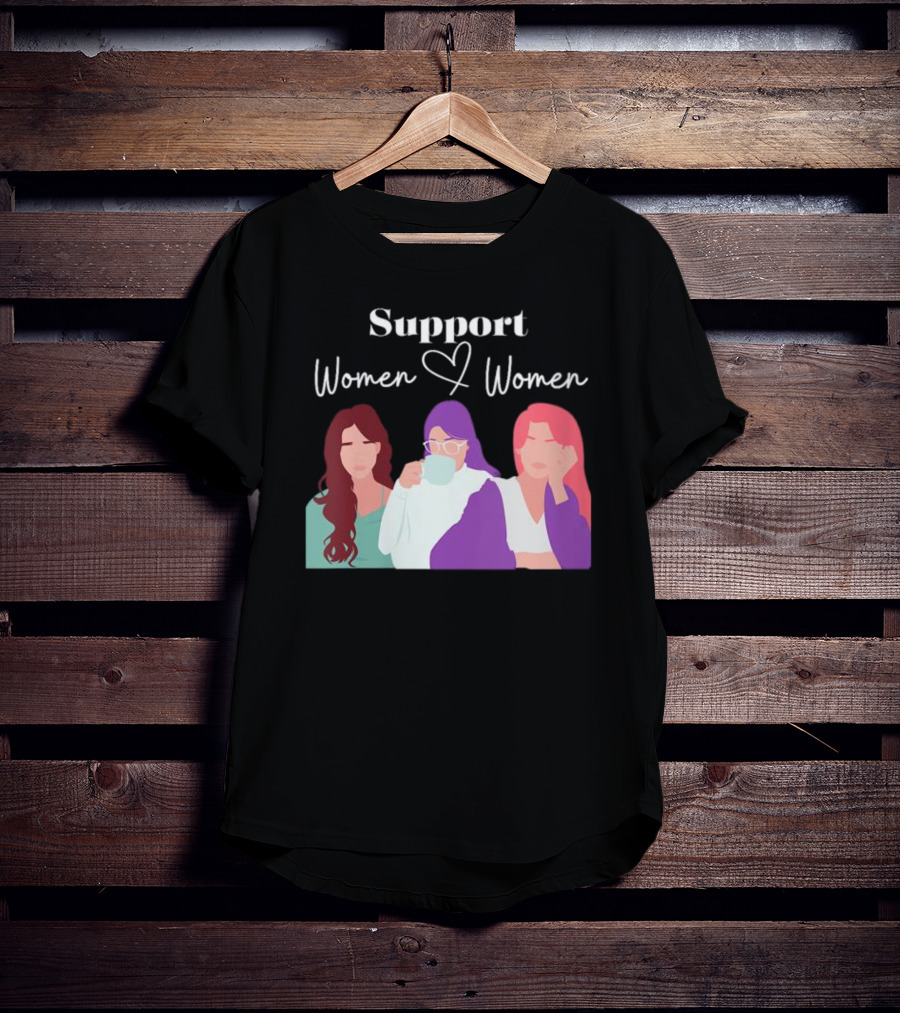 Support Women Love Women Boss Letter Print T-Shirt