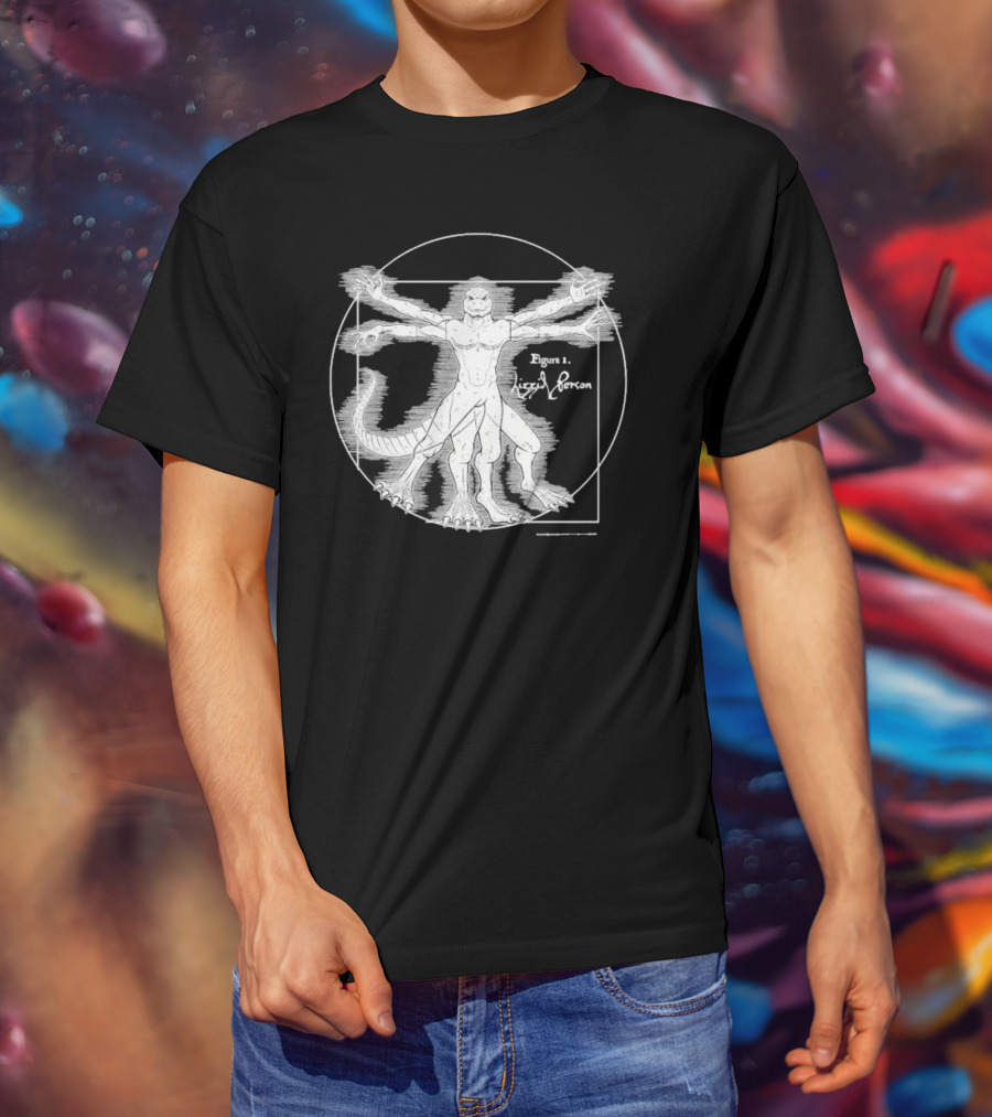 Vitruvian Lizzid Peeple Figure 1 Lizzie Person T-Shirt