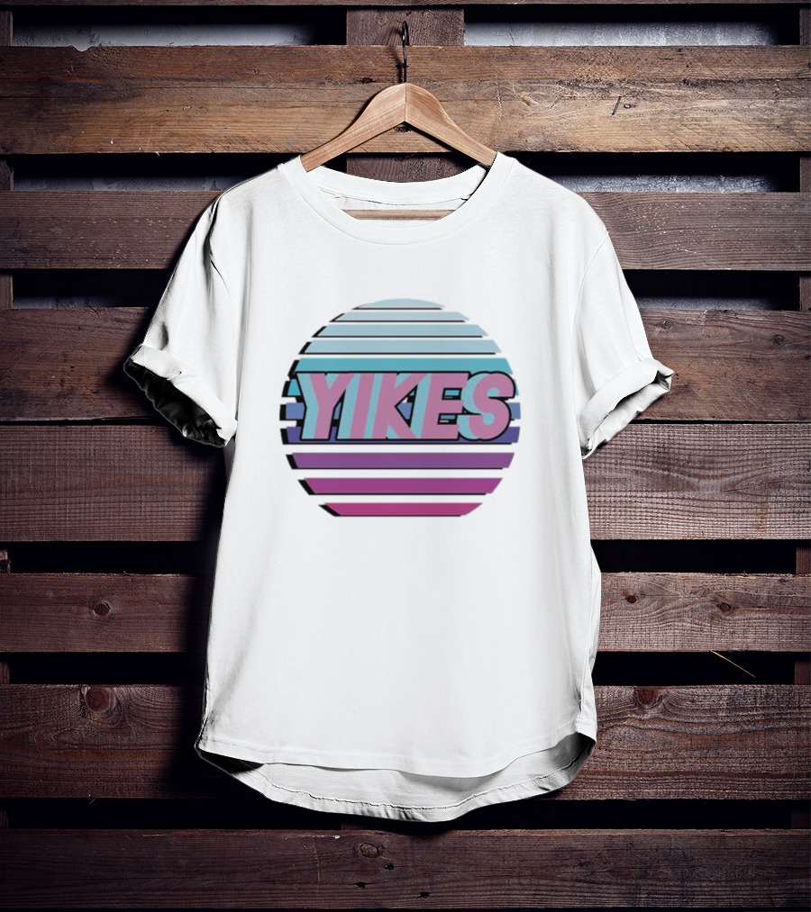 Yikes Retro Pastel Circle Stripe Aesthetic T-Shirt