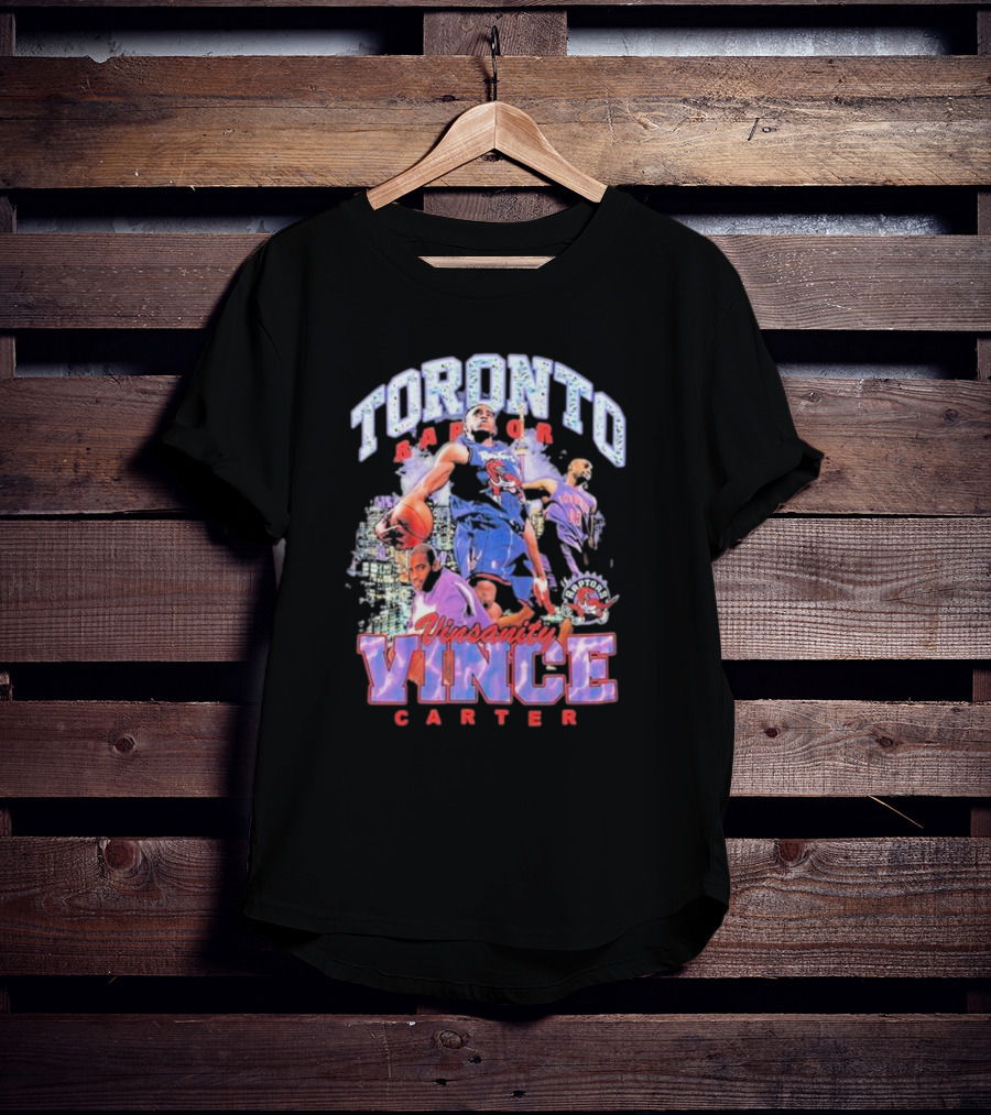 Toronto Raptors Vinsanity Vince Carter Mitchell And Ness Hardwood Classics Bling Concert Player T-Shirt