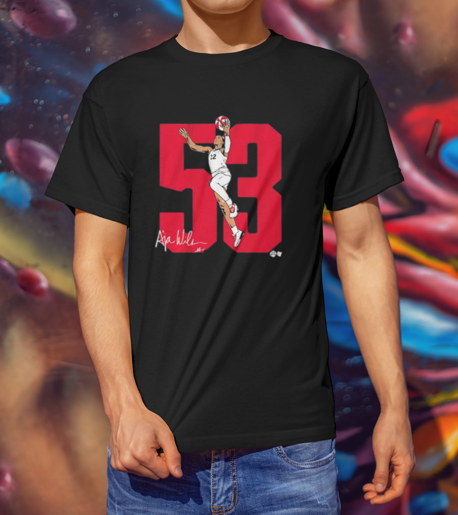A’ja Wilson 53 Signature Dunk Jumpshot Number 22 T-Shirt