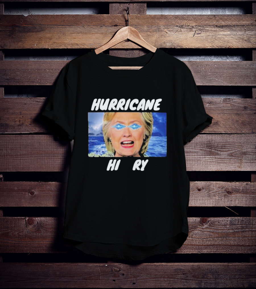 Hurricane Hilary Storm Face With Ocean And Lightning Eyes T-Shirt