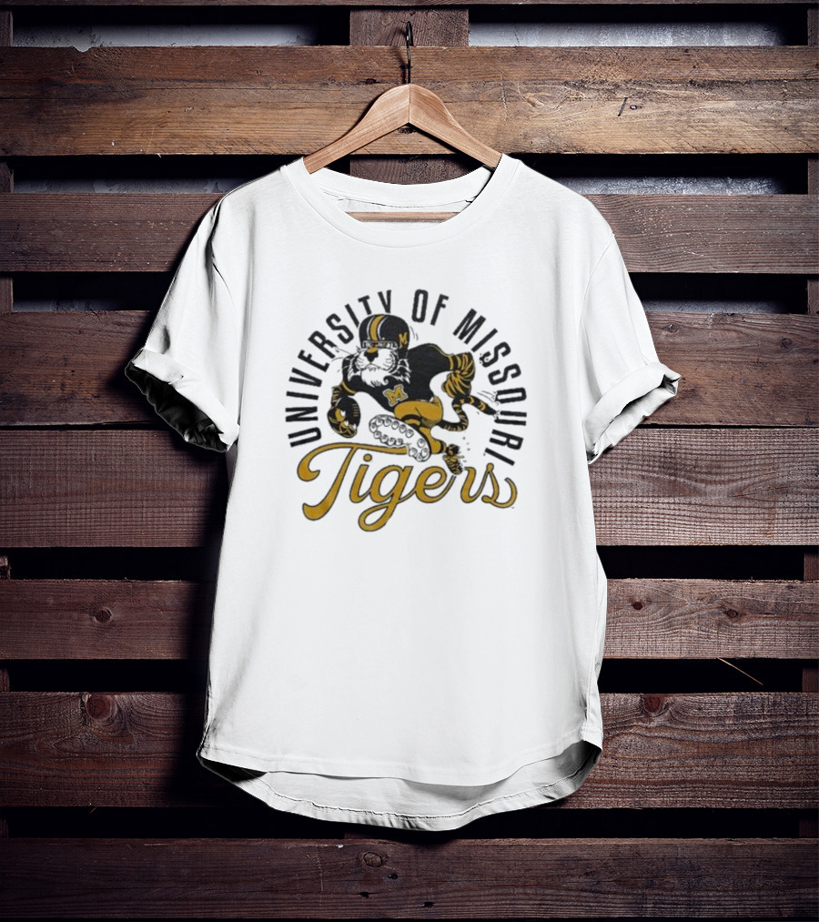 University Of Missouri Tigers Football Mascot Running Tiger T-Shirt