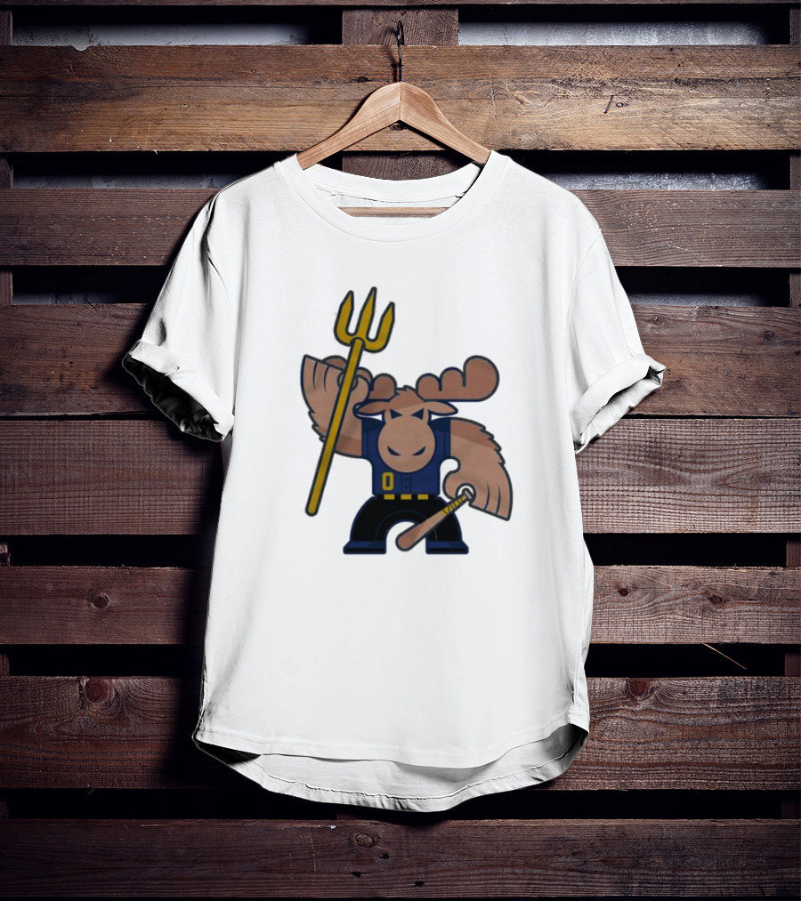 Simply Seattle Home Run Mojo Moose Baseball Pose T-Shirt