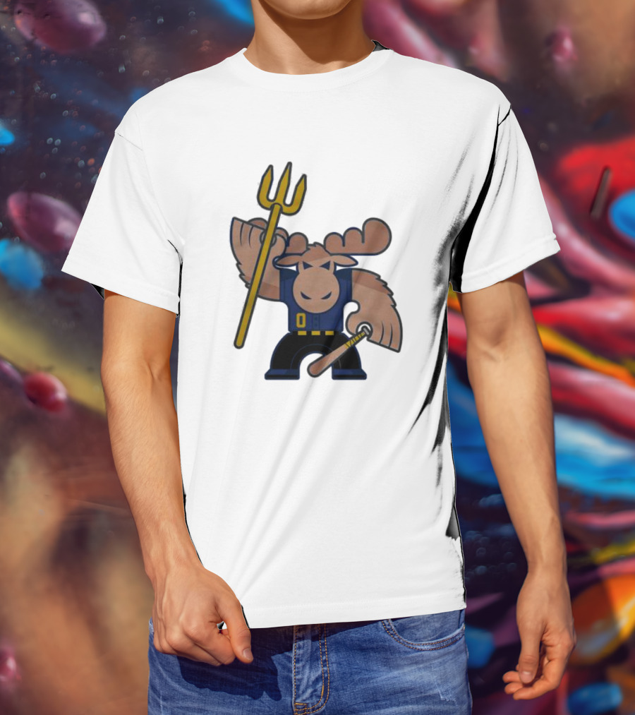 Simply Seattle Home Run Mojo Moose Baseball Pose T-Shirt