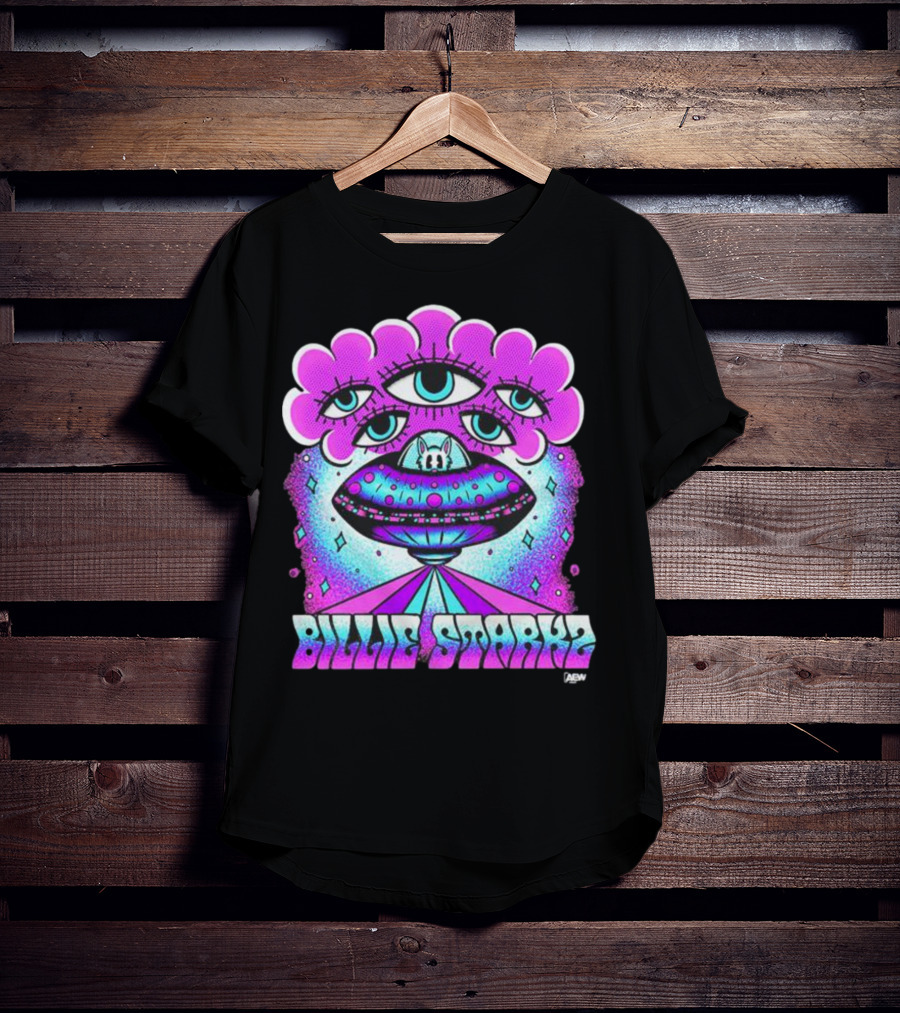 Billie Starks AEW Close Encounters UFO Alien Eyes T-Shirt
