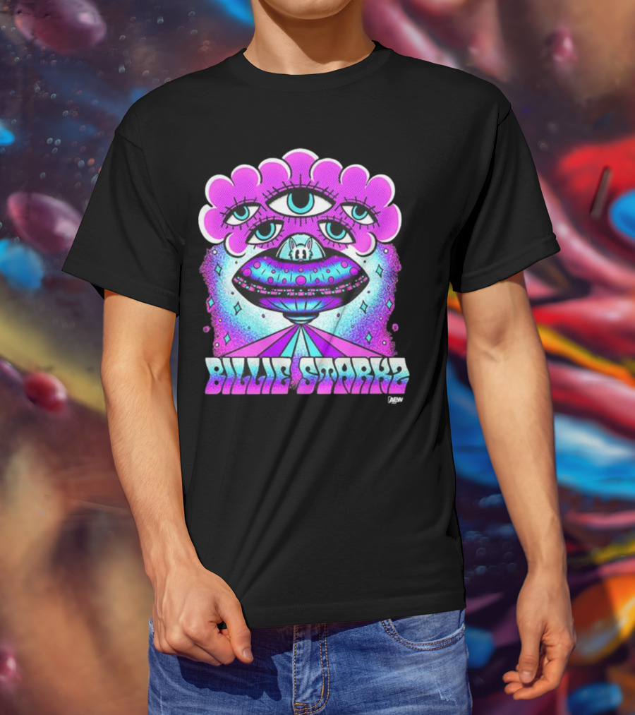 Billie Starks AEW Close Encounters UFO Alien Eyes T-Shirt