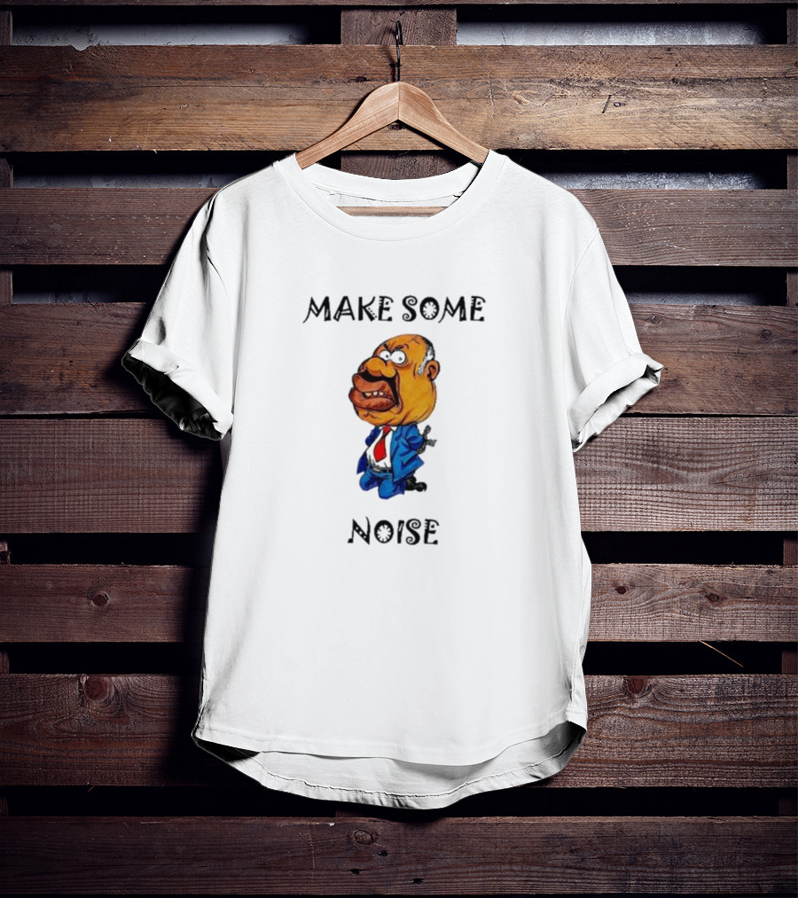Gabriel Oguda Make Some Noise Bold Caricature In Blue Suit And Red Tie T-Shirt