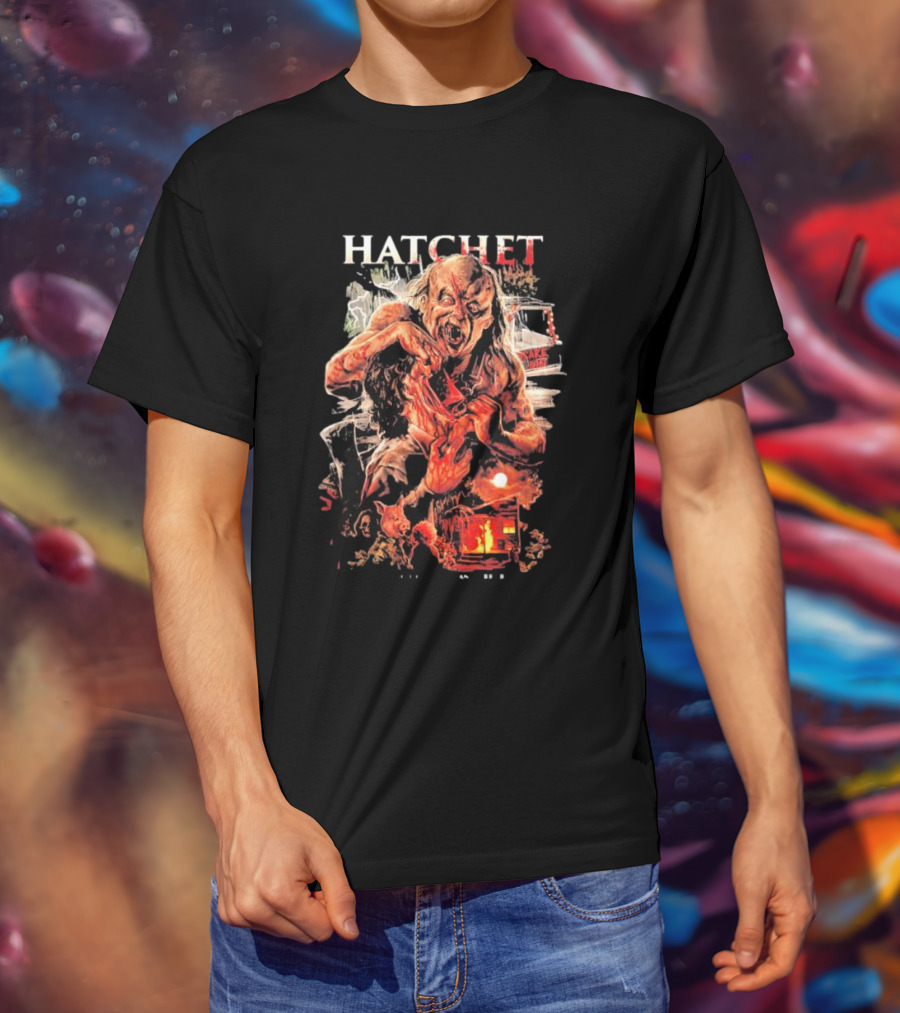Hatchet Victor Crowley Horror Art Villain T-Shirt