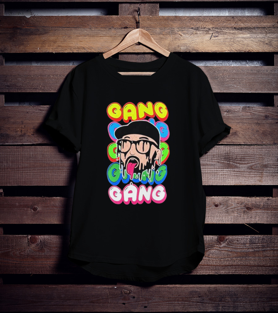 Gang Colorful Dripping Face T-Shirt