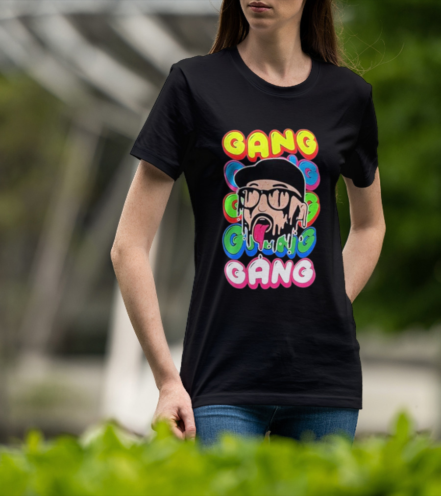 Gang Colorful Dripping Face T-Shirt